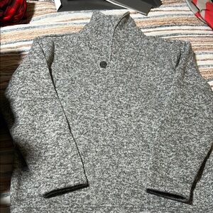 Old Navy Gray Quarter-Zip Sweater